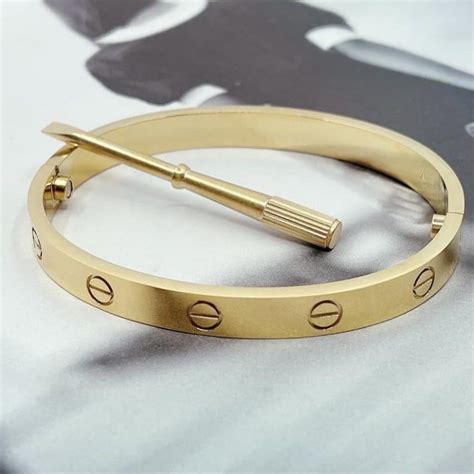 cartier love bracelet dupe real gold|cartier love bracelet look alikes.